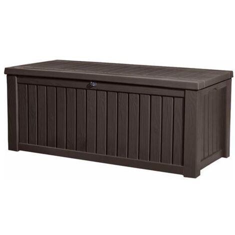 Box Keter da giardino in resina marrone. Baule porta