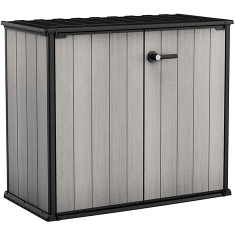 Armadio Keter da Giardino Box Esterno Officina Grigio Effetto Legno Patio Resina