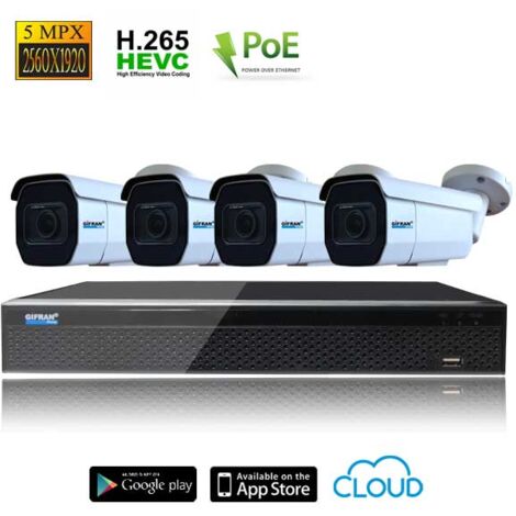 Kit videosorveglianza POE 5MPX professionale in offerta (1/4)