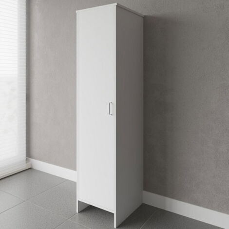 Mobile Bagno a Colonna in PVC Bianco 46,5x49x182 cm Lavanderia