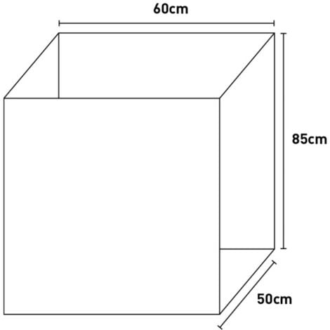 Kit mobile lavatoio in PVC antiacido, misure 60x50x85H