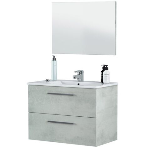 Mobile bagno moderno sospeso cemento Aruba. Mobili bagno