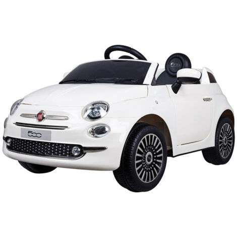 Auto elettrica per bambini Fiat 500 bianca con (1/2)
