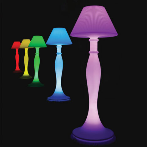 Lampada da terra design in polietilene bianco per