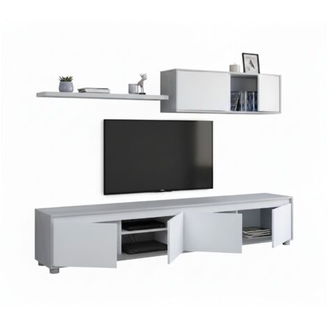 KIT PARETE ATTREZZATA ALIDA 41X200XH43 CM BCO CEM.