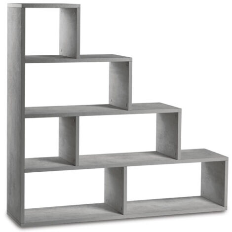 Libreria a Scala 150L x 38P x h144 – Finitura Cemento – Sarmog (1/2)