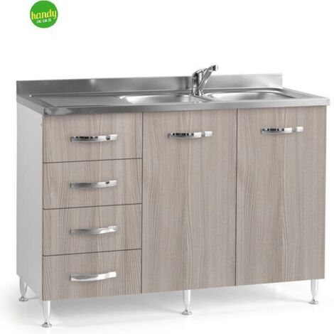 Sottolavello Per Cucina Olmo 2 Ante Con Cassetti SX Cm 120x50xH 85