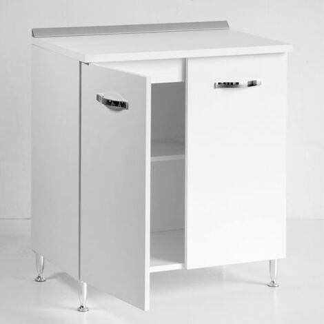 Mobile per cucina componibile 80 cm con due ante bianco
