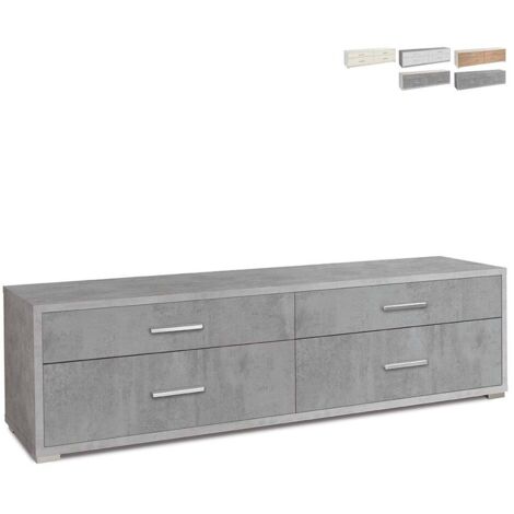 Mobile madia 4 cassetti h50 l179 p47 cm colore cemeneto db805k sarmog - Sarmog (1/5)