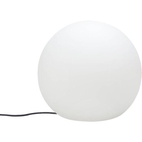 Lampada a palla da giardino 60 cm in resina bianca per