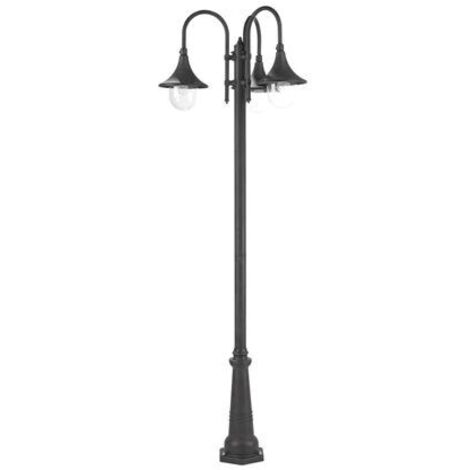 Lampada palo alto tre luci E27, lampione per giardino 3 (1/4)