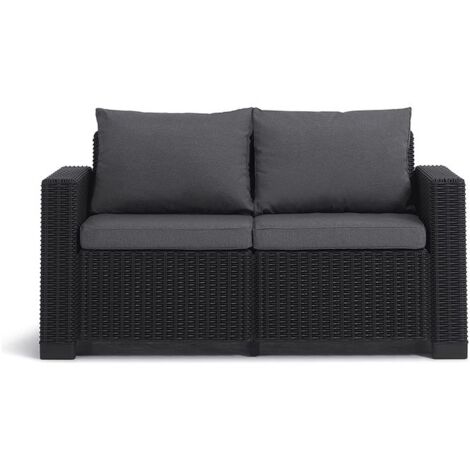 Divano 2 Posti da Giardino 141x68x71,5 cm in Resina Keter California Antracite