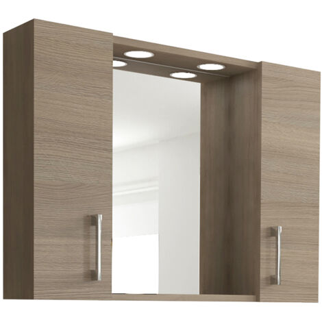 1PZ SPECCHIO DA BAGNO 960 CON 2 ANTE ROVERE FUMO
