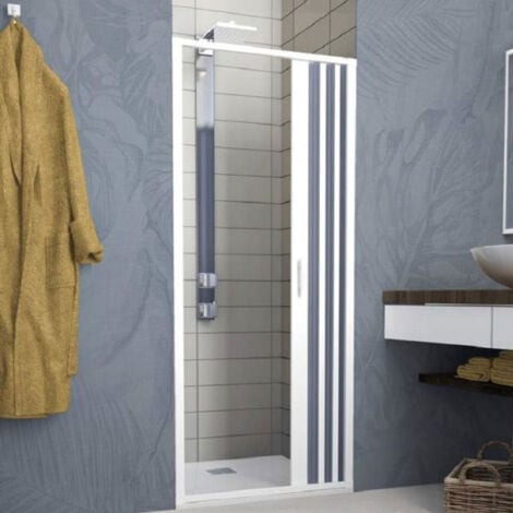 Porta a soffietto box doccia con profili in PVC  da 1,2