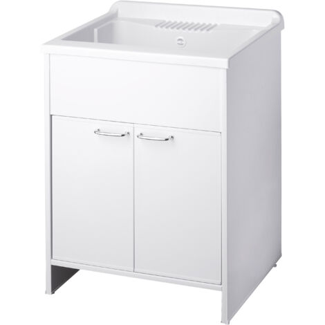 Kit mobile lavatoio in PVC antiacido, misure 60x50x85H