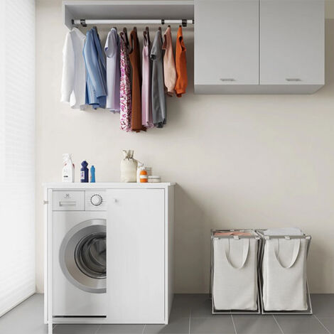 Negrari – Mobile coprilavatrice in pvc 77x71x94 cm – Due ante frontali – Protezione contro agenti atmosferici – Piedini regolabili (1/5)