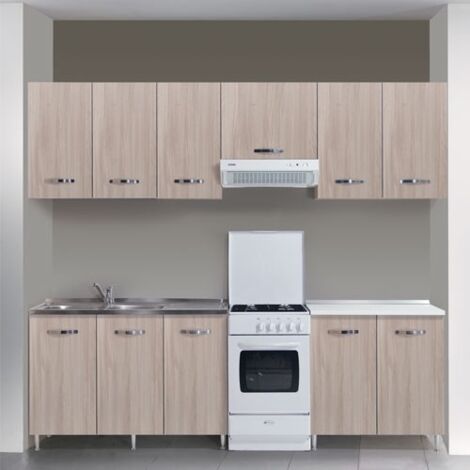 Sottolavello cucina montato con ante olmo 120 cm. Mobili