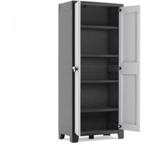 Armadio plastica titan alto xl grigio nero keter 80x44x182 h
