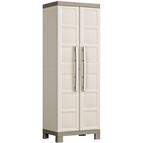 Armadietto con Scaffali Excellence Beige e Talpa 182 cm Keter