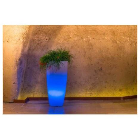 Vaso Luce in Polimero Monacis Stilo Round Top Bright - Ø 40 cm. - h 90 cm. Luce Blu
