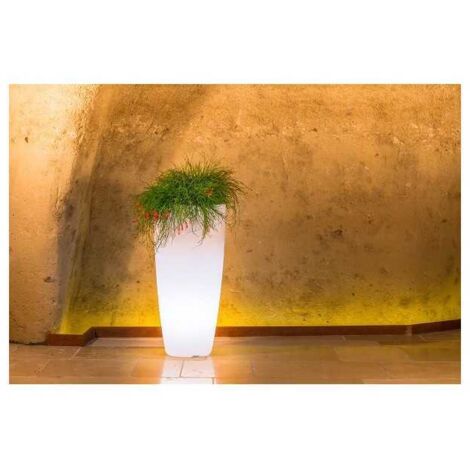 Vaso Luce in Polimero Monacis Stilo Round Top Bright - Ø 40 cm. - h 90 cm. Led Multicolor con Cavo
