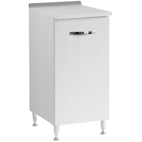 Base cucina con anta 40x50x85H colore bianco frassinato