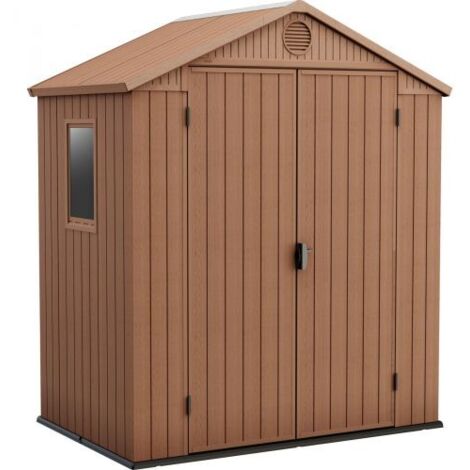 CASETTA KETER DARWIN  2 PORTE EFFETTO LEGNO BROWN CM. 190X122X221H