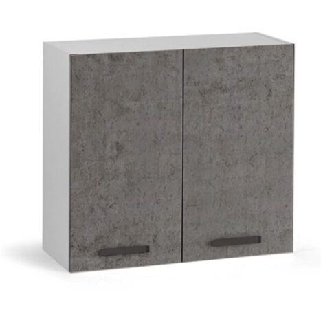 Pensile per cucina grigio cemento 2 ante Cm 80x32xH 72