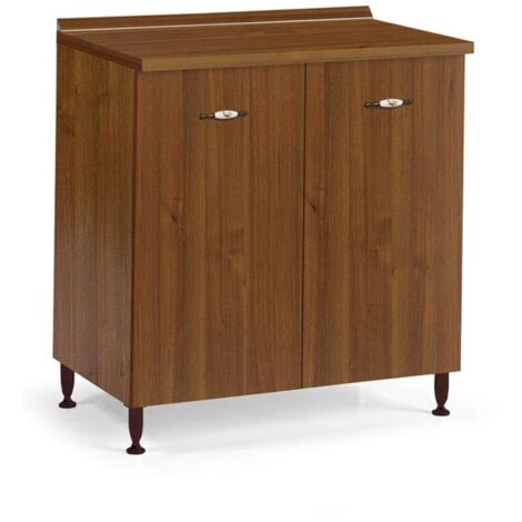 Base per cucina colore Noce Antico Cm 80x50xH 85 con 2 ante