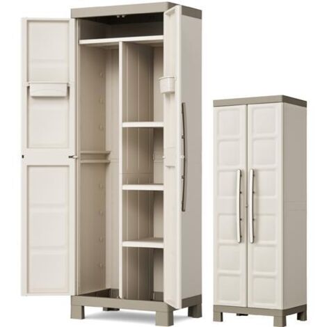 ARMADIO RESINA KETER EXCELLENCE PORTASCOPE L65 P45 H182CM BEIGE/TORT.