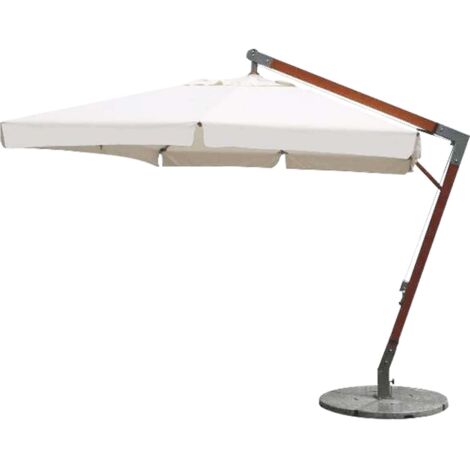 Ombrellone da giardino 3x4 mt con palo in legno girevole 360° Pisa