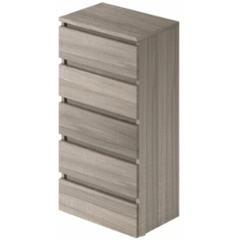 Cassettiera Per Cucina Argonauta Italia - 4 Cassetti In Legno Olmo, H 85x50x40 Cm, Con Maniglie Cromate - Foto 4