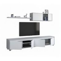 KIT PARETE ATTREZZATA ALIDA 41X200XH43 CM BCO CEM.