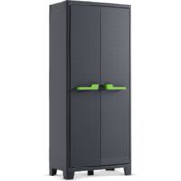 Armadio Keter Antracite Tuttopiani Resina Impermeabile Alto Organizer da Esterno