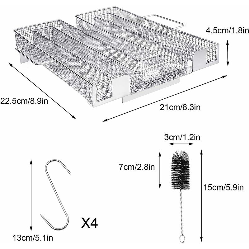 fumoir et fumoir rond 20 x 19 x 5 cm Générateur de fumée froide rond SOARFLY Fumoir à froid BBQ en acier inoxydable Générateur de fumée froide pour barbecue sphérique
