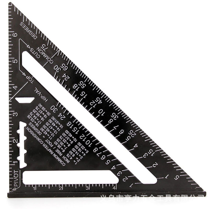 double échelle ingénieurs Noir 12inch metric system couvreurs Pas de zéro rapporteur de précision pour charpentiers Honutige Règle triangulaire métrique 30,5 cm en alliage d’aluminium 
