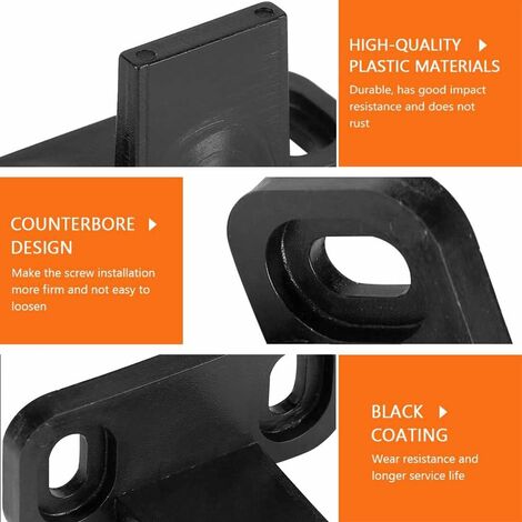 Noir Enduit Plastique Plancher Guide Coulissante Porte de Grange Bas étage Guide Hardware 