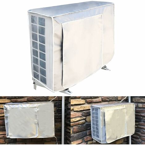 Couvercle de climatiseur pour unité extérieure Film d'aluminium extérieur Anti-UV de Protection Contre Les intempéries tacery Housse de climatisation étanche Installation Facile 