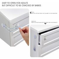 Securite Serrures Pour Bebe Securite Verrouillage Pour Tiroir Placards Porte Armoires Frigo Transparent Loquets De Securite