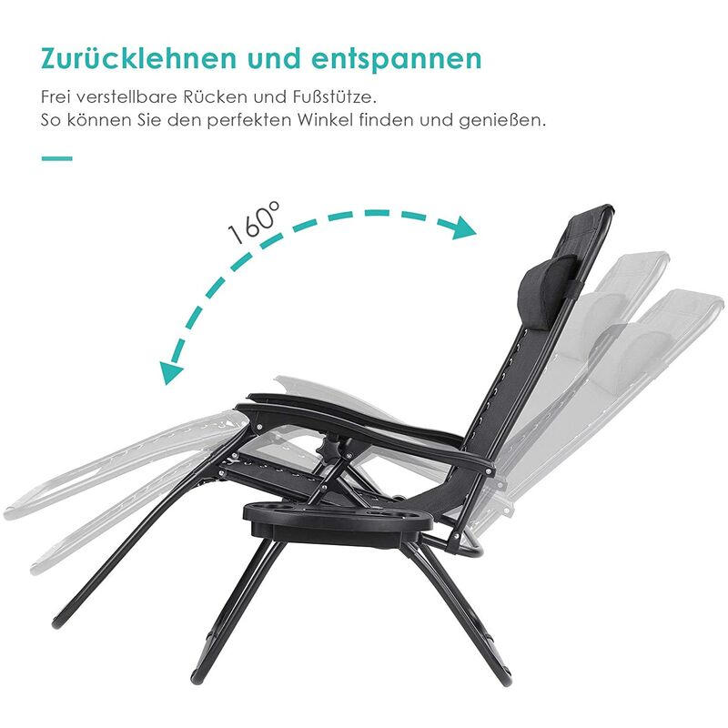 Linkooler Housse de Chaise de Jardin Pliable Zero Gravity pour 2 chaises Longues inclinables Imperméable 