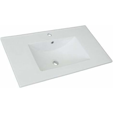 Mobile bagno HEMERA con lavabo, specchio e portasciugamani 80CM Crema