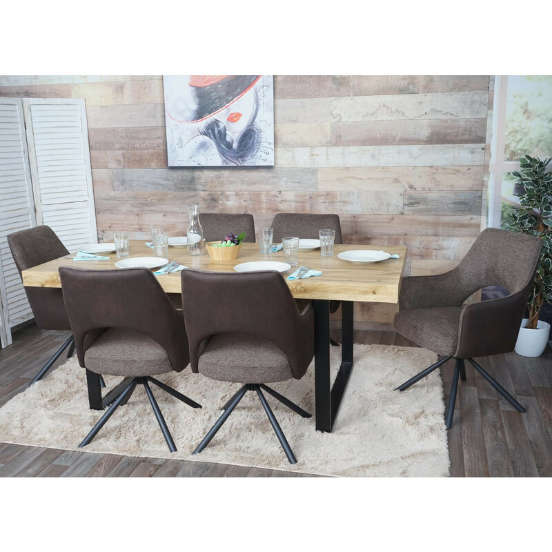 Yaheetech Lot de 6 Chaises de Salle à Manger à Haut Dossier Chaises de Cuisine Pieds