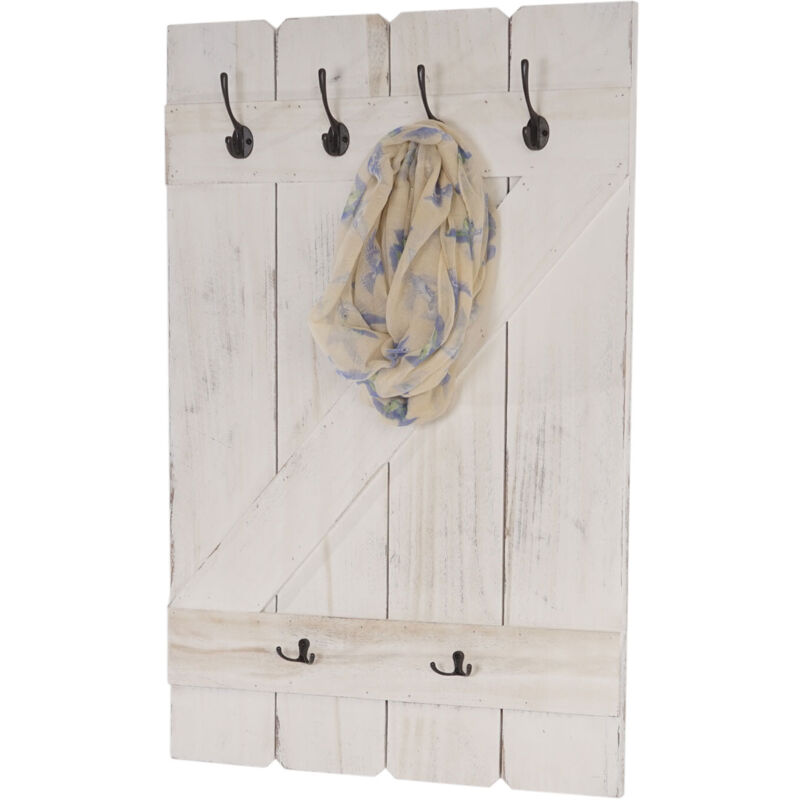 Porte-tasses Mural En Bois Style Shabby Chic – 6 Crochets, 91 X 60 Cm, Marque Heute-wohnen