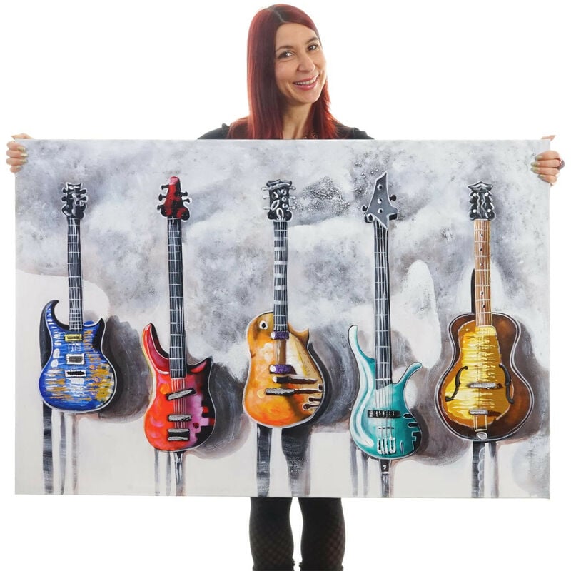 Poster et impressions sur toile pour décoration murale de guitare,  décoration murale pour salon, chambre à coucher, 60 x 90 cm, style guitare  sans cadre : : Maison
