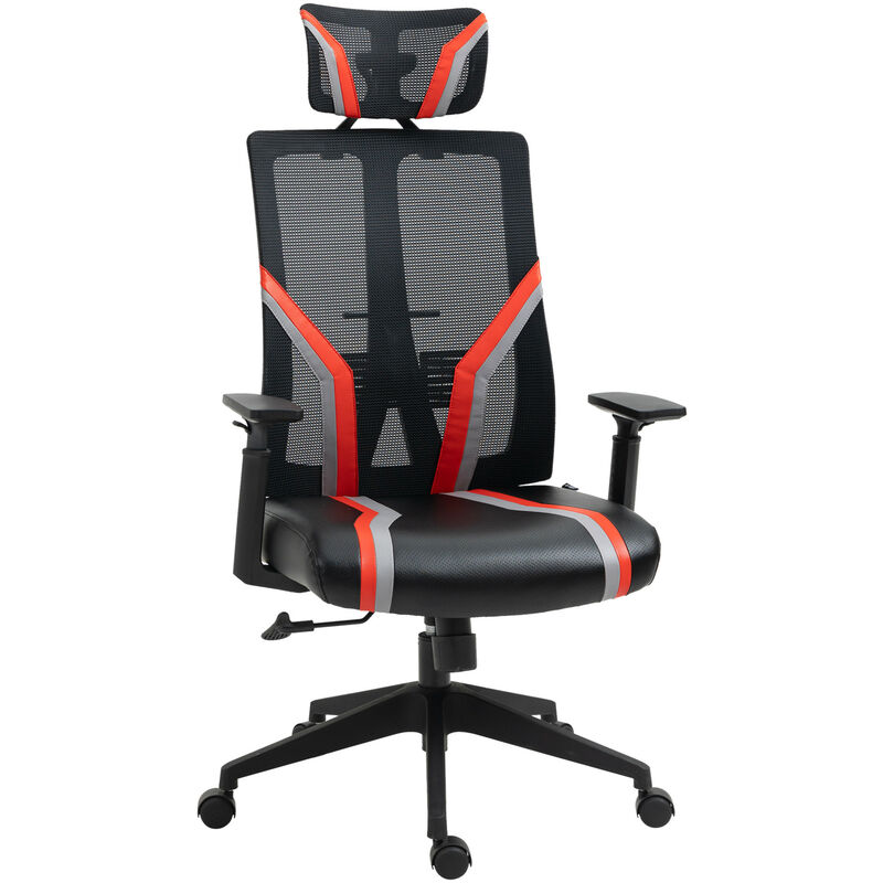 IDIMEX Chaise de bureau GAMING fauteuil ergonomique avec coussins, siège  style racing racer gamer chair, revêtement synthétique noir/rose pas cher 