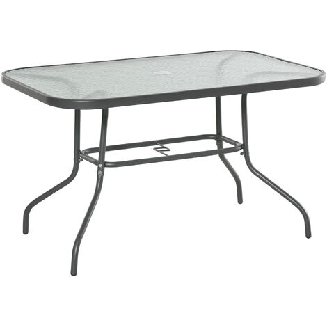 Table de jardin rectangulaire MIKA grise (1/5)