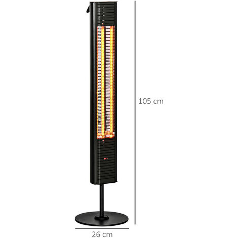 Chauffe-Terrasse Radiant à Infrarouge Série W - 2000 watts - 39 po
