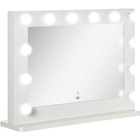 Miroir lumineux Led à mémoire MARILYN blanc (1/5)