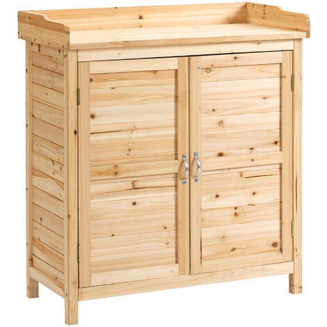 Armoire de jardin sur pieds LINETTE bois de sapin (1/5)
