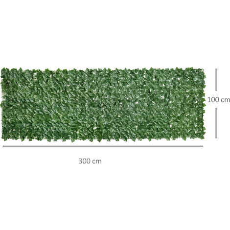 Authentique haie artificielle brise-vue 3L x 1H m